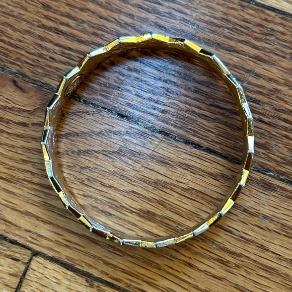 Lanvin Gold Tone Enamel Zig Zag Bracelet - Picture 4 of 8